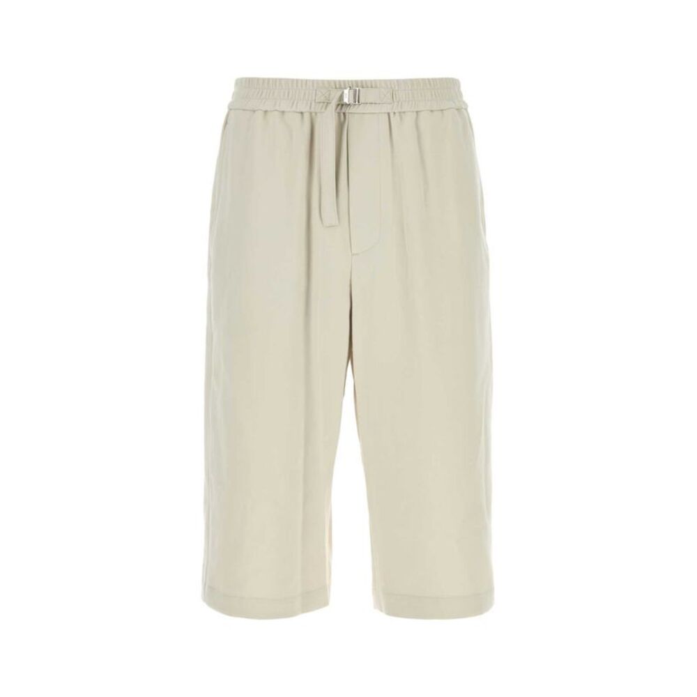 Ami Men Chalk Cotton Bermuda Shorts